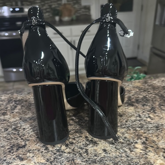 Sam Edelman Black Chunky Heel Sandals - Picture 3 of 4